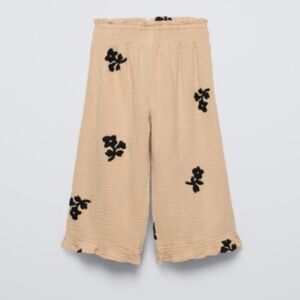 Zara Flocked Floral Pants